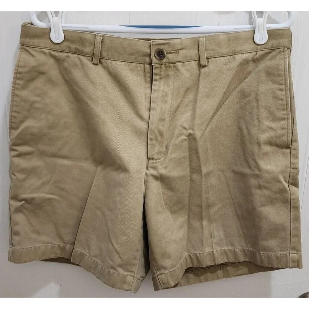 Lot of 3 Lands' End Traditional Fit Chino Shorts Size‎ 34 100% Cotton